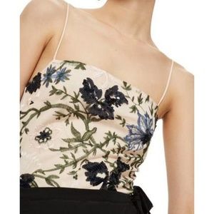 NWT TopShop Square Neck Floral Sequin Bodysuit